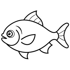 Eye Catching Piranha Vector Illustration Capturing the Beauty of Underwater Life
