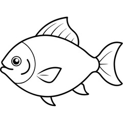 Dynamic Piranha Vector Artwork Showcasing Aquatic Adventure and Nature
