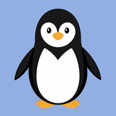 Adorable Penguin Vector Illustration Perfect for Kids Room Decor and Educational Materials
