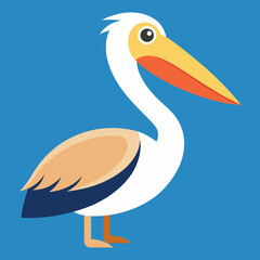 Playful Pelican Vector Illustration Showcasing Nature's Charm and Grace
