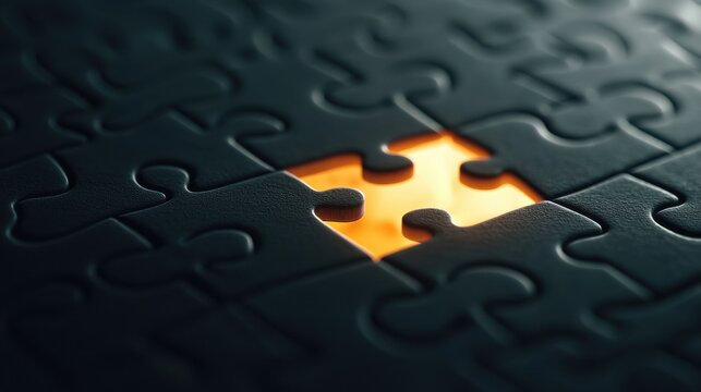 A puzzle with missing pieces, but the remaining pieces glowing and shifting to fill the gaps, representing a flexible and adaptable contingency plan