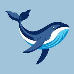 Humpback Whale Breaching Majestic Vector Illustration of Ocean Life
