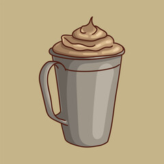 Coffee with cream. Autumn vibe