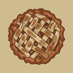 Pie with apples. Autumn vibe