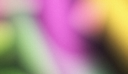 Abstract high toned hue colors grainy gradient backdrop design. Grainy pink orange green bright, shiny, noisy template website header, web banner, summer poster