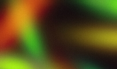 Abstract high toned hue colors grainy gradient backdrop design. Grainy red green blue orange bright, shiny, noisy template website header, web banner, summer poster © Sami