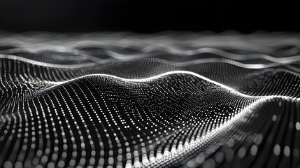 Expanding and Contracting Digital Grid Lines Forming Abstract Motion Patterns