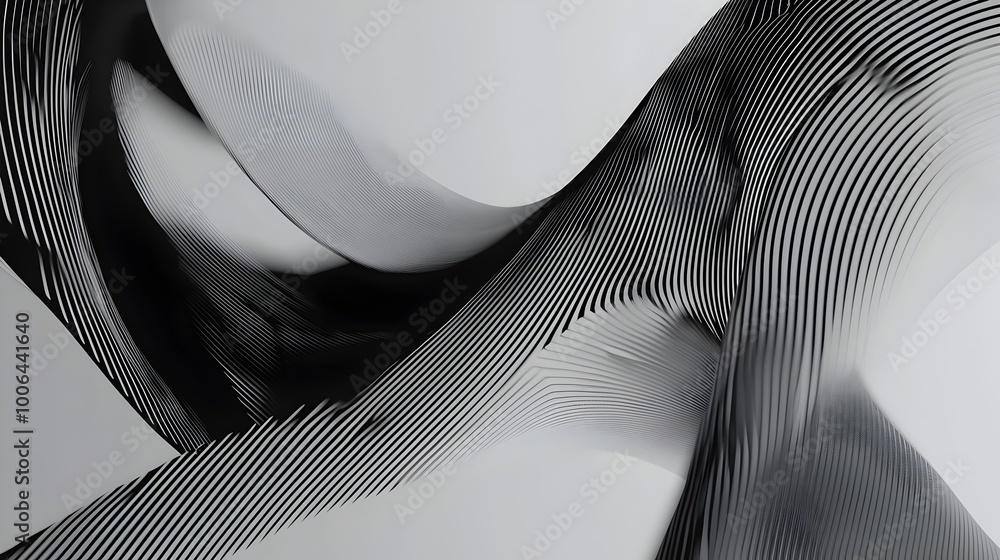 Poster sleek minimalist motion graphic with morphing shapes and lines illustrating modern design concepts