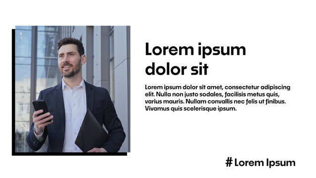 Animated Slide Consisting of Images and Text | Minimalistic Slideshow Designs for Professional Projects