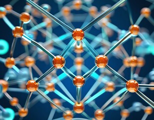 Abstract background of atom or molecule structure, Medical background, 3d illustration.