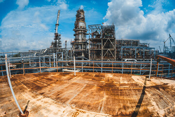 Oil​ refinery​ and​ plant and tower column of Petrochemistry industry