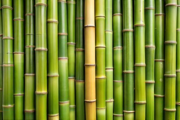 Fototapeta premium Close-up of bamboo forest with rich green texture