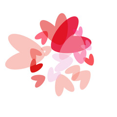 Pastel hearts background. Rainbow unicorn wallpaper for Valentine day.  Vector illustration. Paper cut decorations for Valentine's day border or frame design,