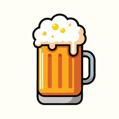 Beer mug clip art isolated