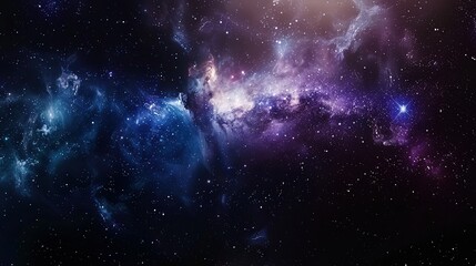 Fototapeta premium Big Bang colorful space galaxy fog cloud nebula. Universe science astronomy and stary night cosmos mockup background. Supernova concept wallpaper