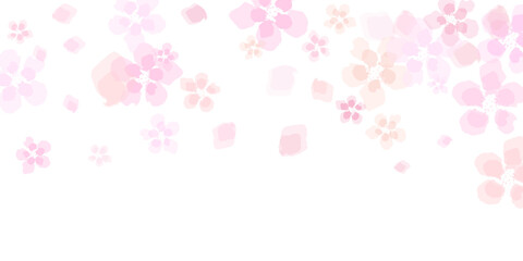 Fresh floral background. Wedding celebration decor.Delicate spring vector. Airy flying petals windy blowing background.