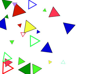 Party confetti and bunting. Cartoon flags and colorful festive decorations. Dash pattern on yellow background.