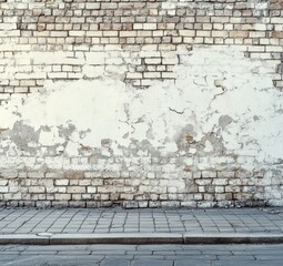 Brick Wall & Pavement.