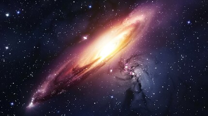 Big Bang colorful space galaxy fog cloud nebula. Universe science astronomy and stary night cosmos mockup background. Supernova concept wallpaper