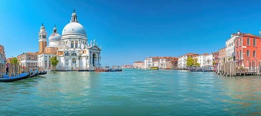 Naklejka premium Venice Canal Gondolas.