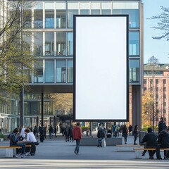 ## University Library Billboard: High-Resolution Stock Photo for Advertising
