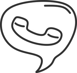 Set Hand Drawn Contact Icon