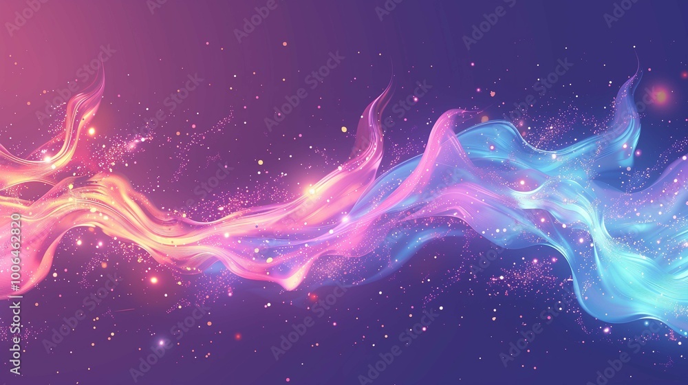 Aufkleber nebular cloud captured in dynamic motion background image. dreamlike ethereal scene 3d illustration 