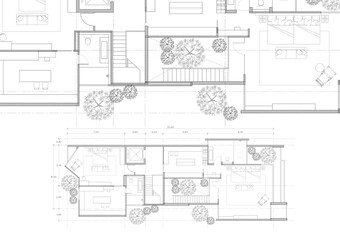 Floor plan designed building on the drawing.