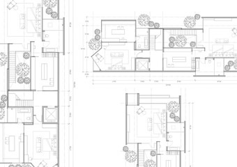 Floor plan designed building on the drawing.