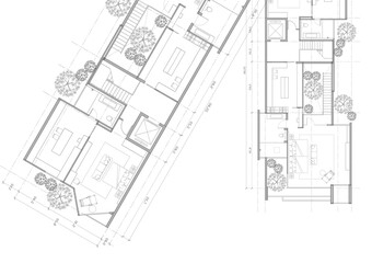 Floor plan designed building on the drawing.