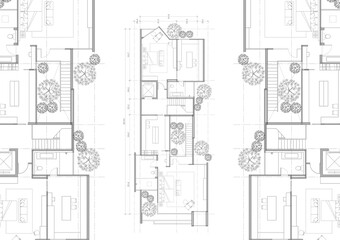 Floor plan designed building on the drawing.