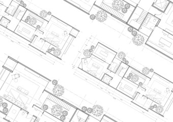 Floor plan designed building on the drawing.