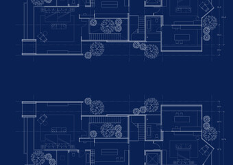 Floor plan designed building on the drawing.