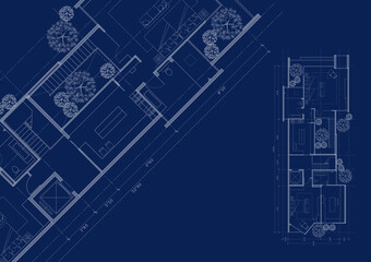 Floor plan designed building on the drawing.