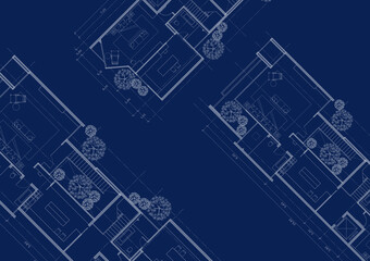 Floor plan designed building on the drawing.