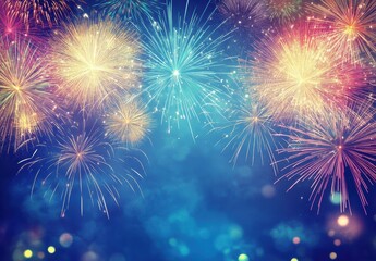 Fototapeta premium Fireworks Night Sky.