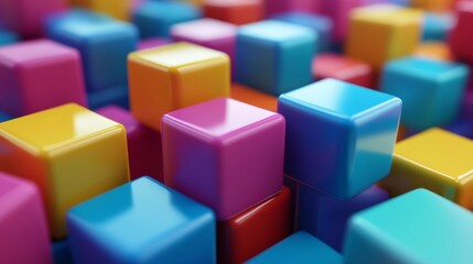 Obraz premium Colorful Cubes Abstract Background.