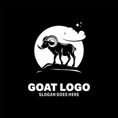 goat logo design template illustration