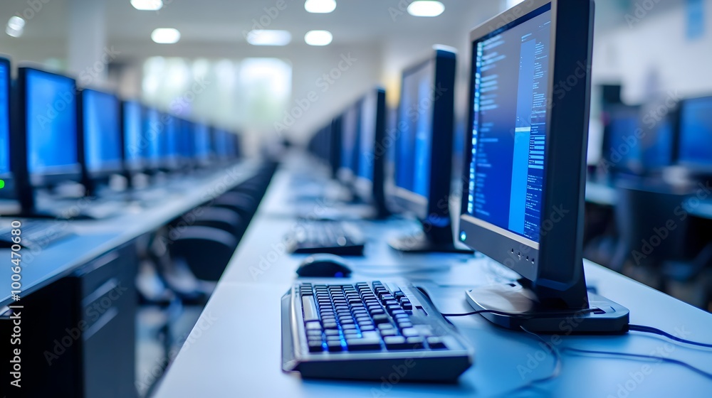 Poster tech-infused workplace:maximizing efficiency and productivity in the digital age