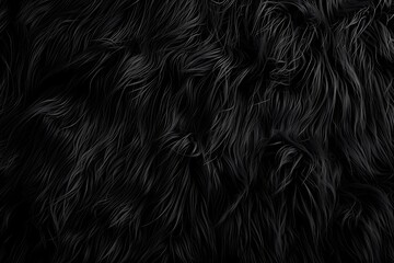 Abstract Black Fur Texture