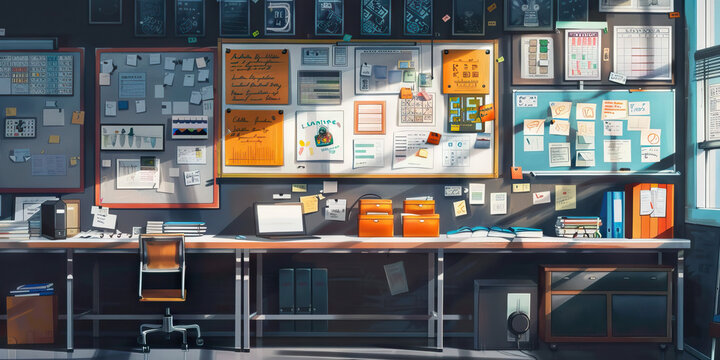 Academic Advisor's Wall: Featuring academic success tips, graduation requirements, and a board with student advising hours.