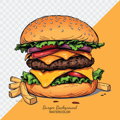 Burger Transparent PNG Background