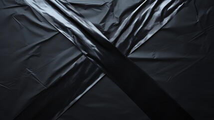 Obraz premium Black crisscross pattern on a textured surface, abstract design concept