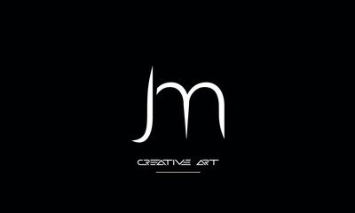 Obraz premium JM, MJ, J, M abstract letters logo monogram