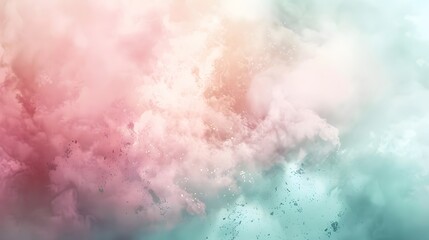 Obraz premium Abstract background with pink, blue and white clouds, with glowing light and bokeh.