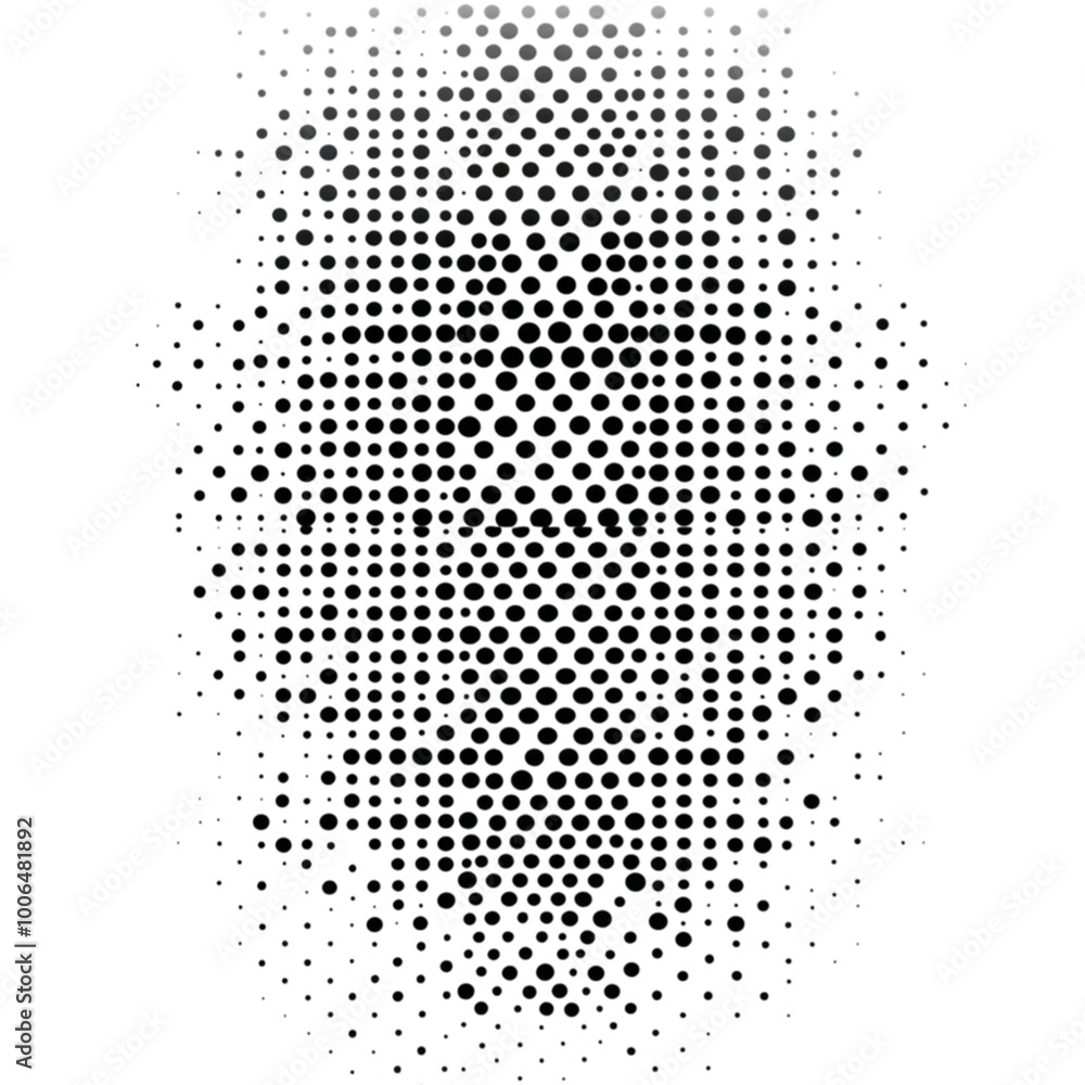 Poster abstract background with black and white gradient dots pattern