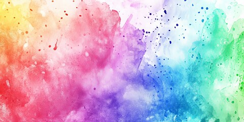 Obraz premium Abstract watercolor background with vibrant colors and splatters.