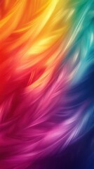 Fototapeta premium Vibrant, abstract swirl pattern with rainbow colors on a smooth gradient background.