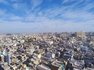 aerial view of the city