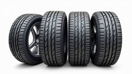 High-Quality Tires Set with Detailed Tread Patterns for Car, SUV, and Truck - Perfect for All-Season and Off-Road Performance